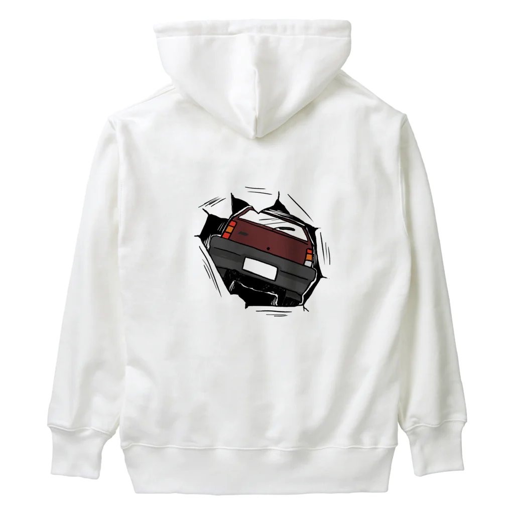 pandaticsのチョコ色のとびだすくるま！ Heavyweight Hoodie