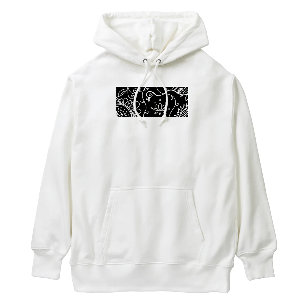 maru houseのアジアン風モノクロ Heavyweight Hoodie