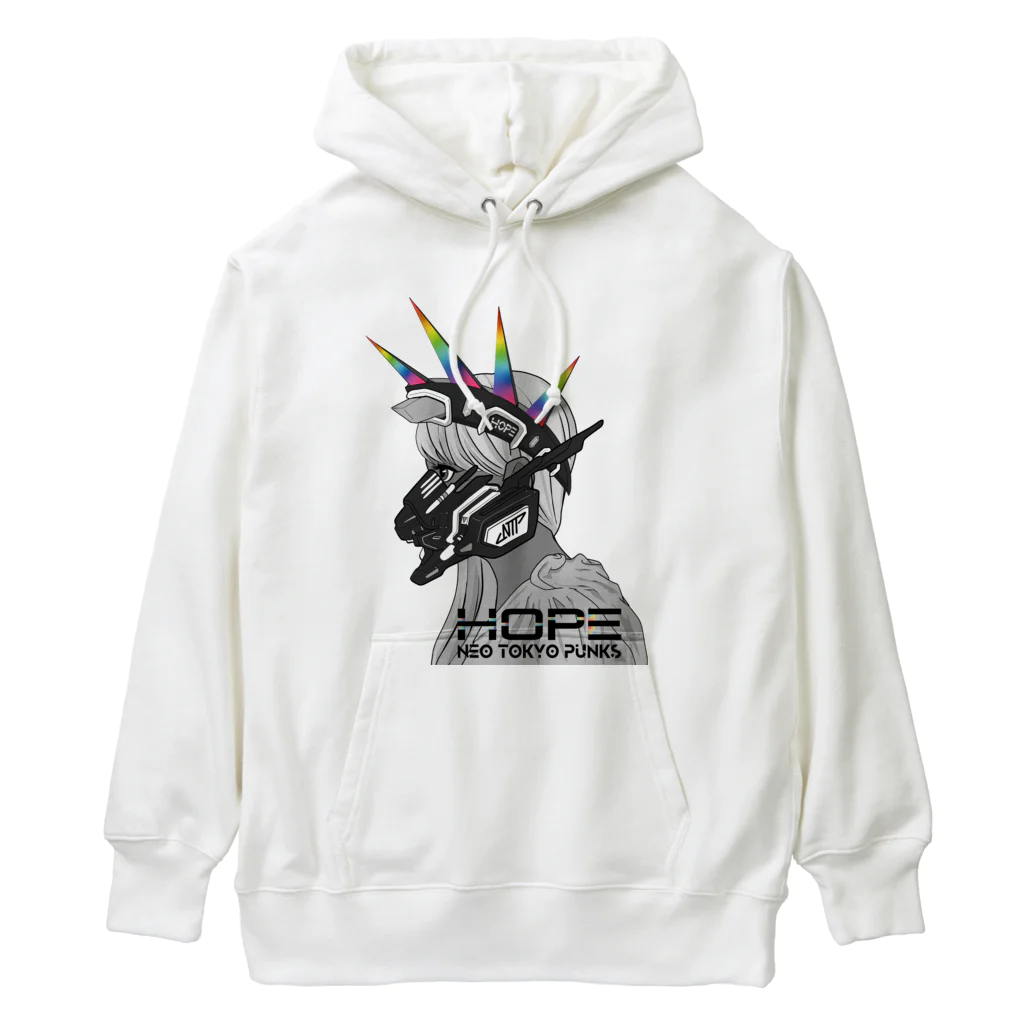 VΞDRA ART WORKSのNTP Guild HOPE - Statue of Liberty Punks / Woman Heavyweight Hoodie