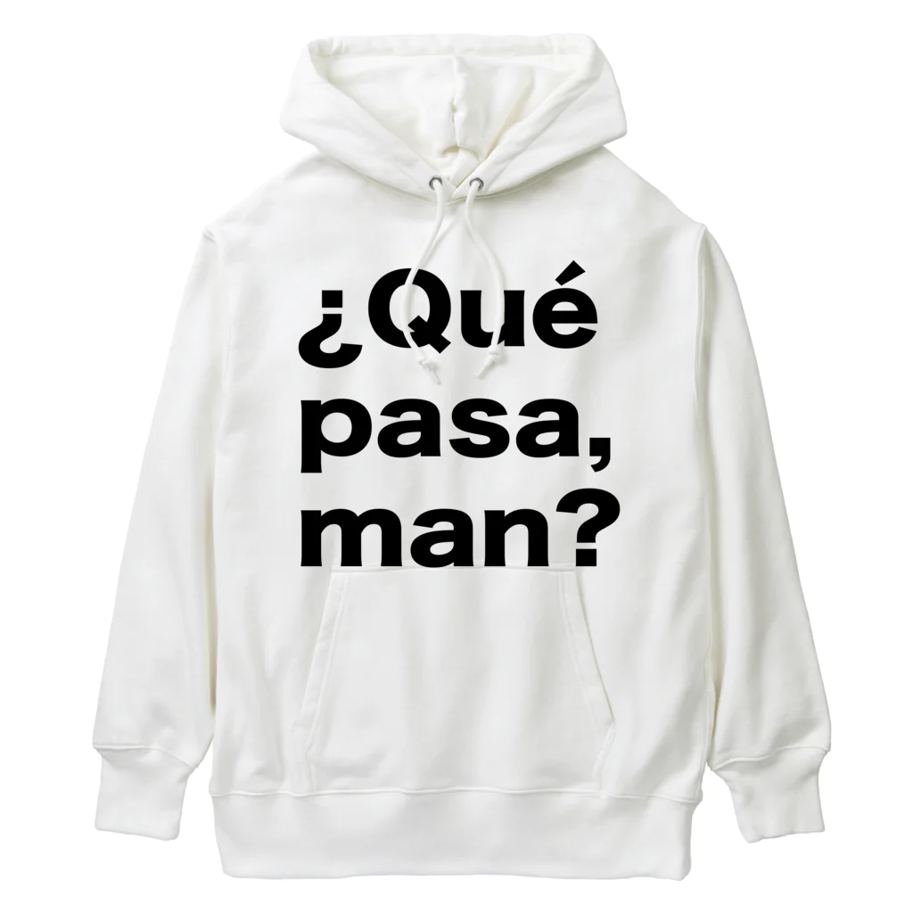 TシャツジャパンSUZURI店🇯🇵の¿Qué pasa,man?（ケパサメン）黒文字 Heavyweight Hoodie