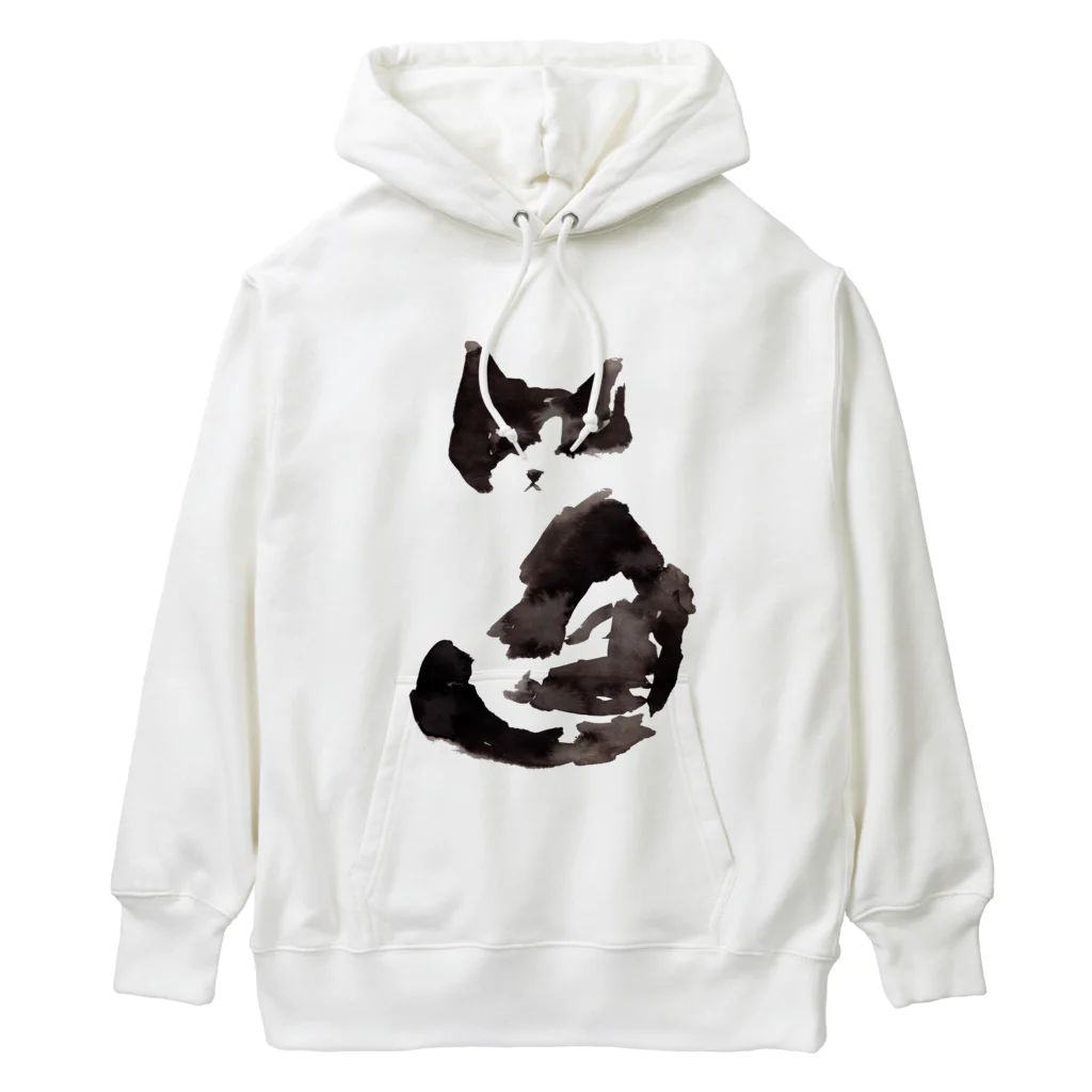 tomorebiの墨猫その1（ハチワレ） Heavyweight Hoodie