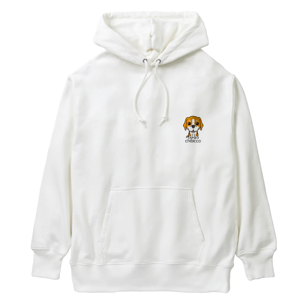 KAORIN’s TV 【ちびっこ】のスマイルビーグル chibicco (黒文字) Heavyweight Hoodie