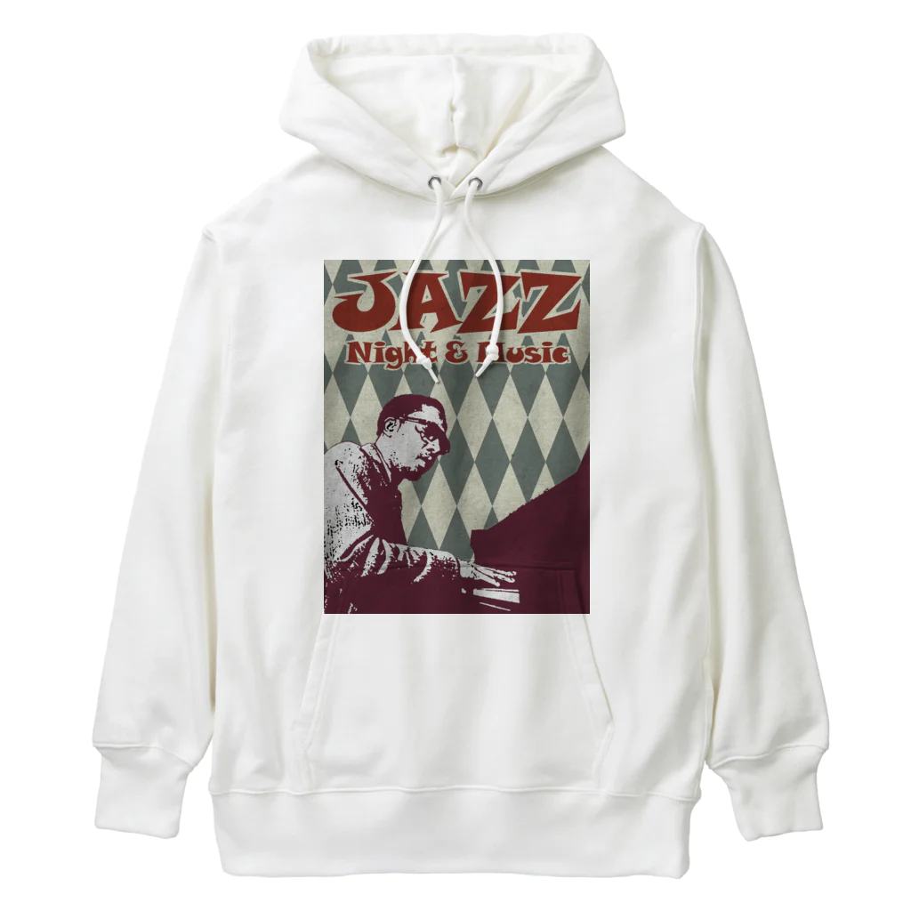 Hungry FreaksのJAZZ: Night & Music Heavyweight Hoodie