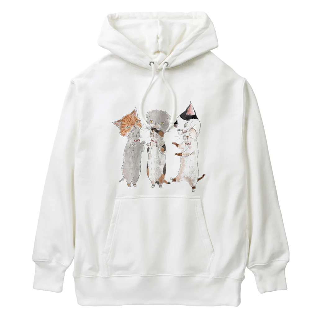 トコロコムギのねこがぶりにゃんこ Heavyweight Hoodie