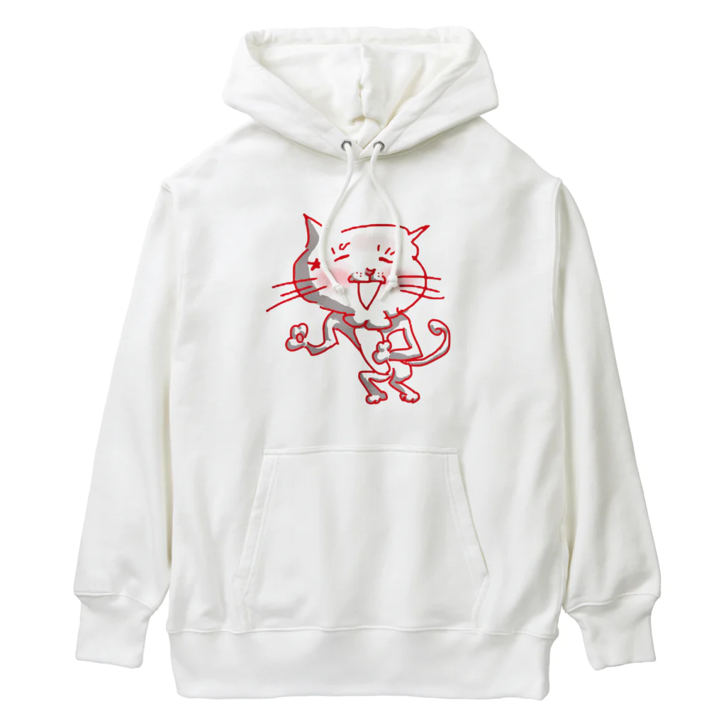 のびたび【のんびり旅するように生きる】公式ショップのケツアゴネコ Heavyweight Hoodie