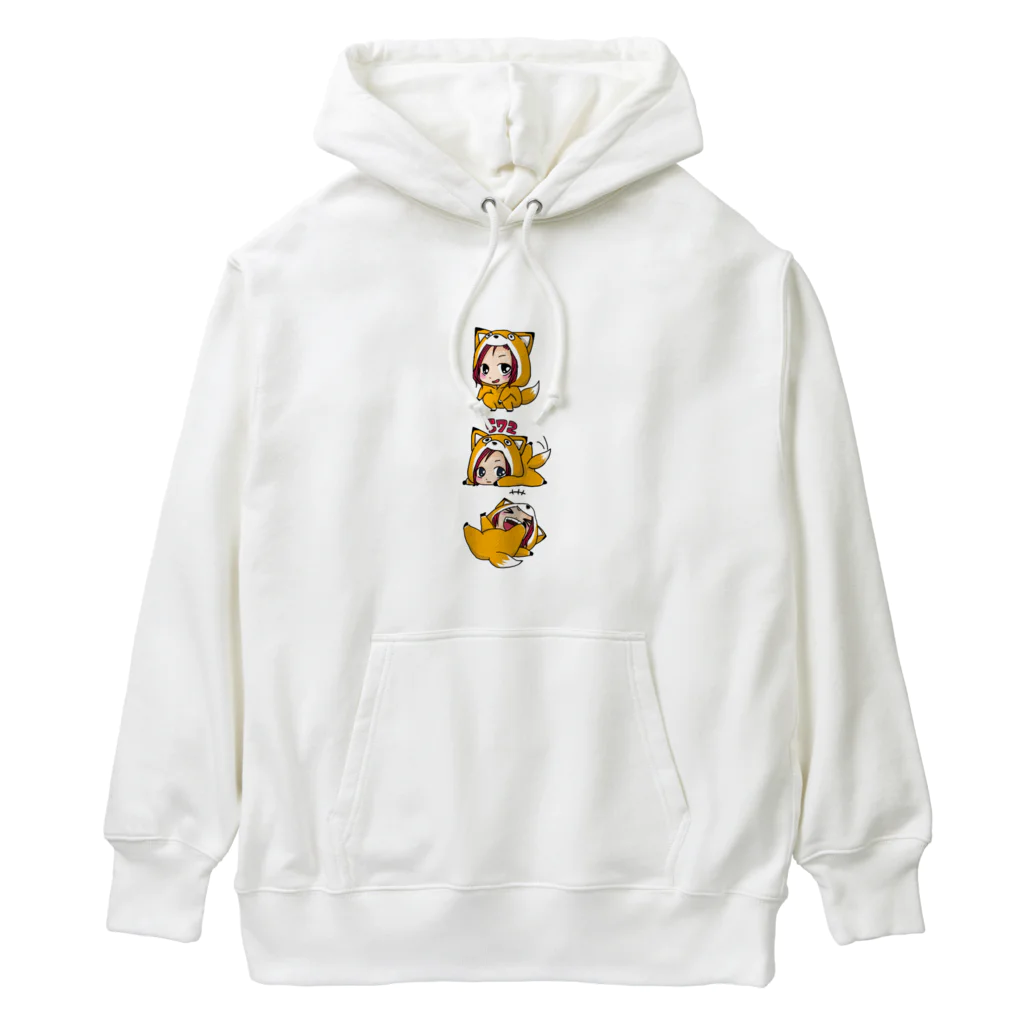 572ふぁくとり〜のキツネこなちトリオ Heavyweight Hoodie