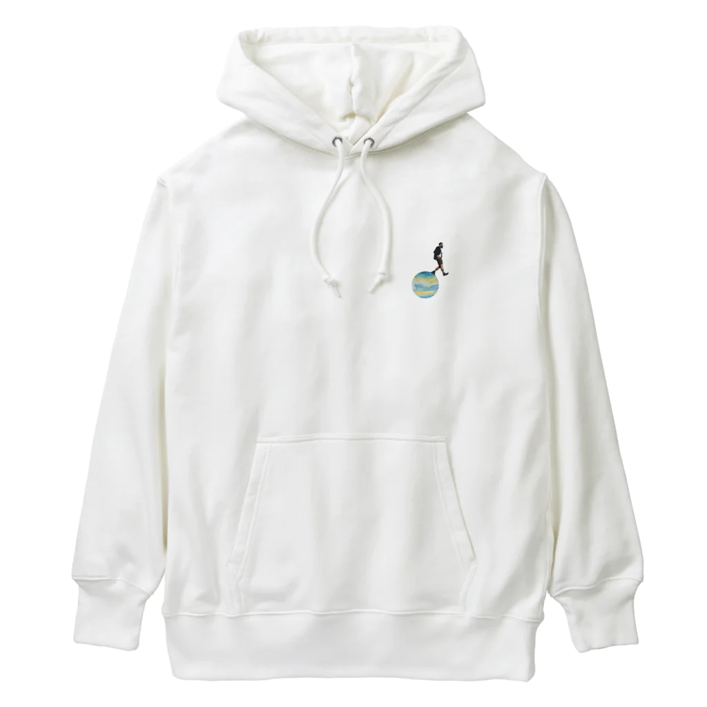 fly bowの惑星を歩く男 Heavyweight Hoodie