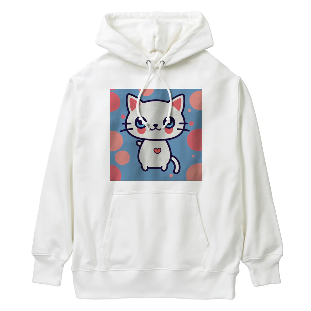 A31eの狛猫のミケ「はーとびーと」 Heavyweight Hoodie