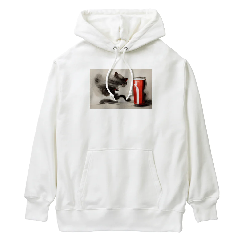 ハルいちLabの躍動感のある猫とコーラ Heavyweight Hoodie