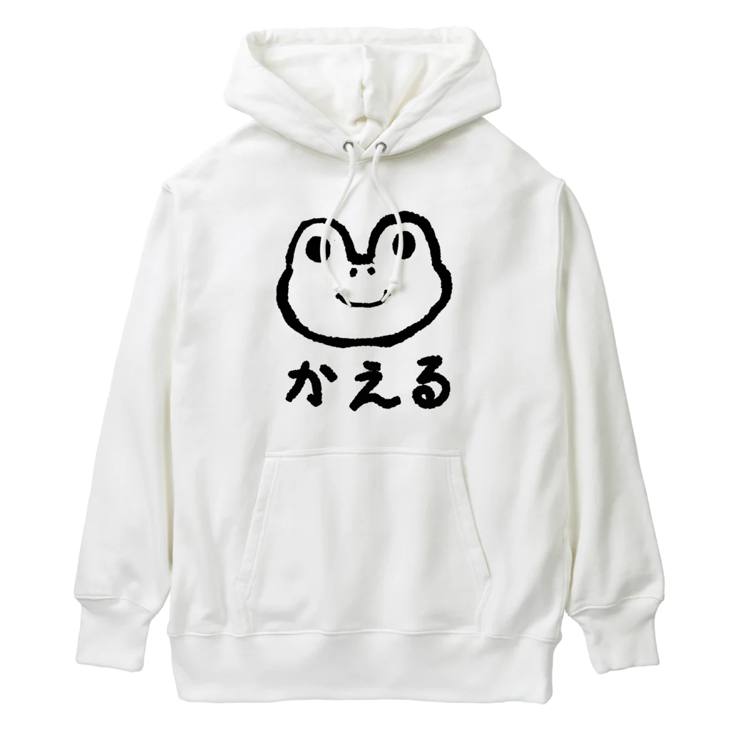 chicodeza by suzuriのかえるの線画 Heavyweight Hoodie