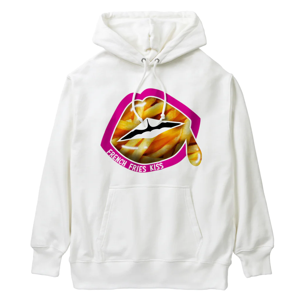 daddy-s_junkfoodsのFRENCH FRIES KISS - PINK Heavyweight Hoodie