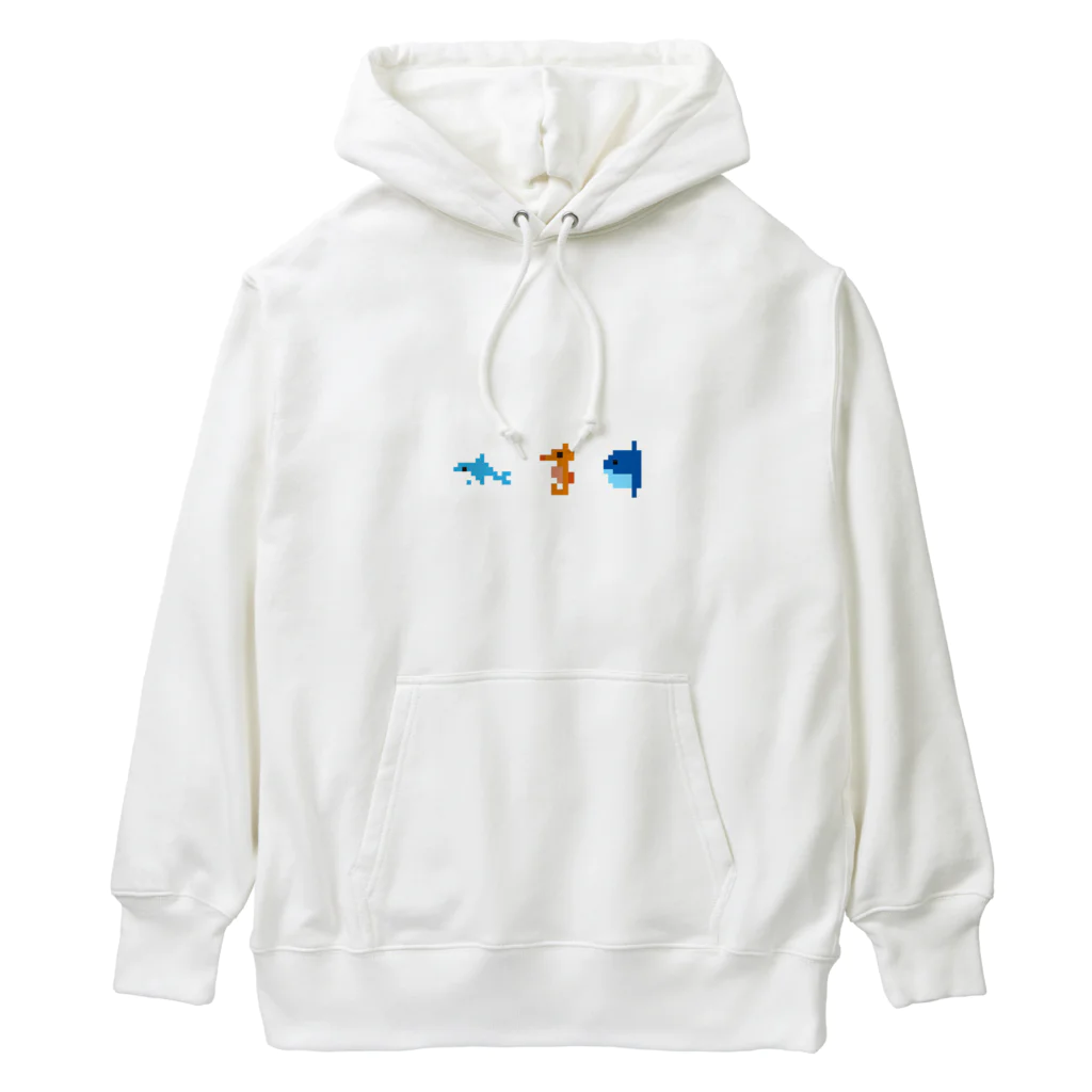 GRITの粗ドット絵・海の生き物シリーズ Heavyweight Hoodie