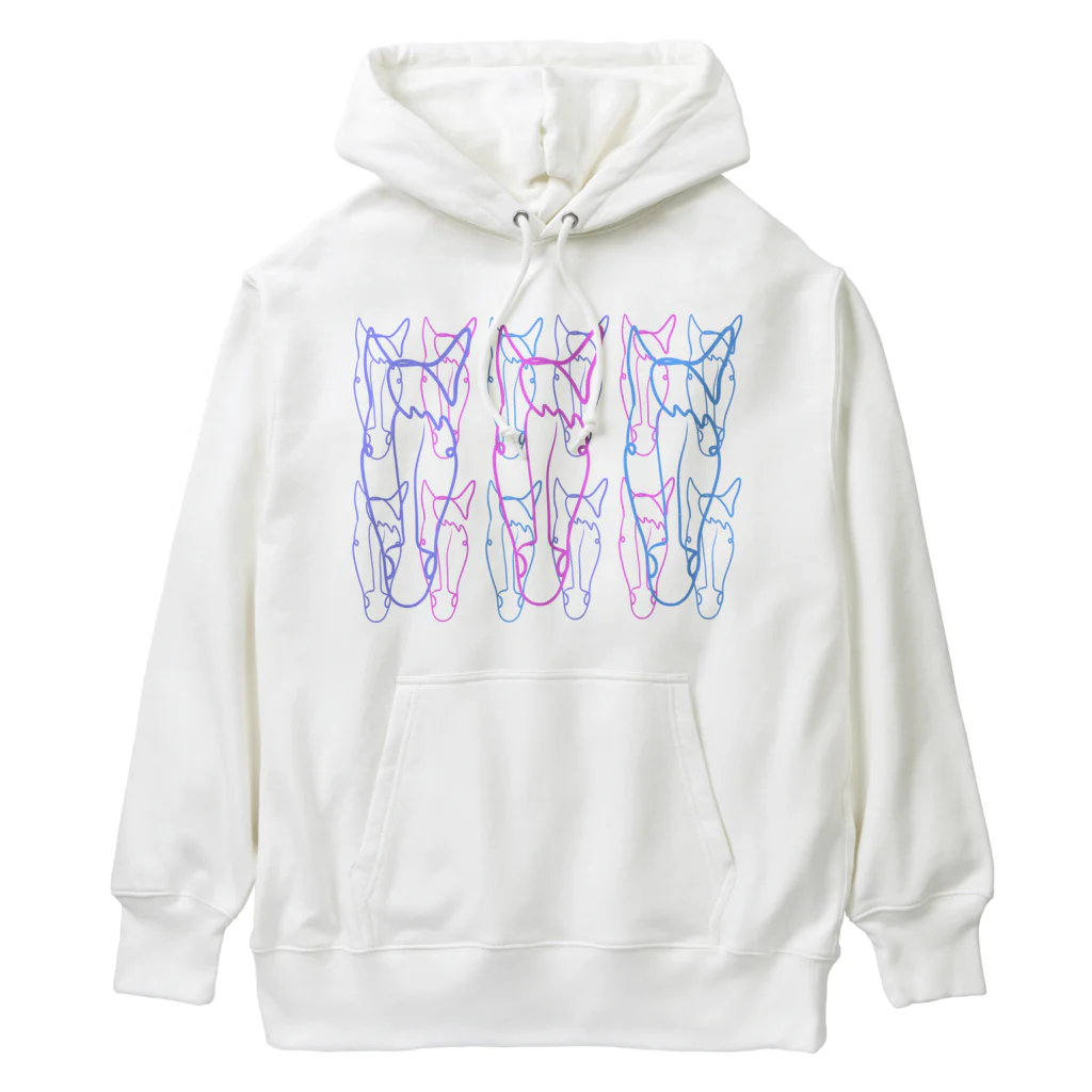 おはる屋さんのカラフルな馬さん Heavyweight Hoodie