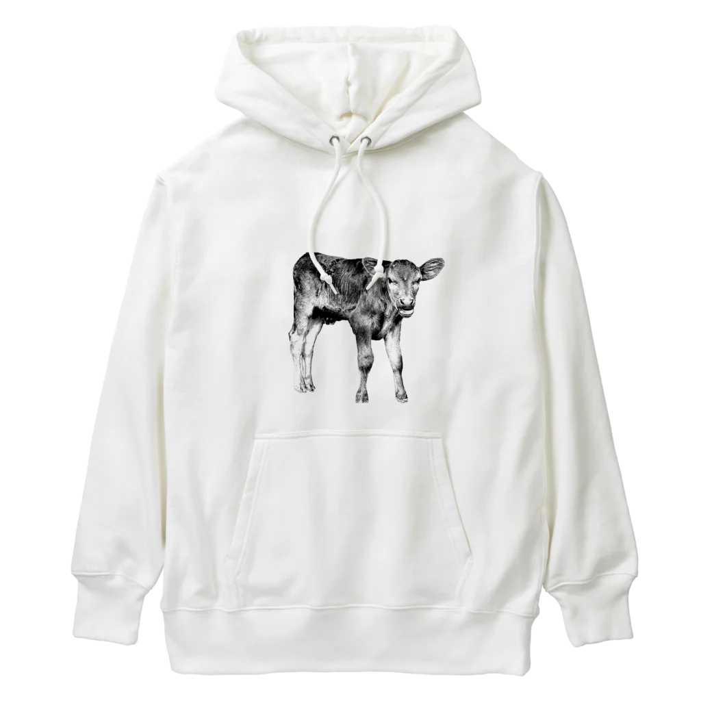 Happy cows♪のHappy cows♪ モノクロphoto ver. Heavyweight Hoodie