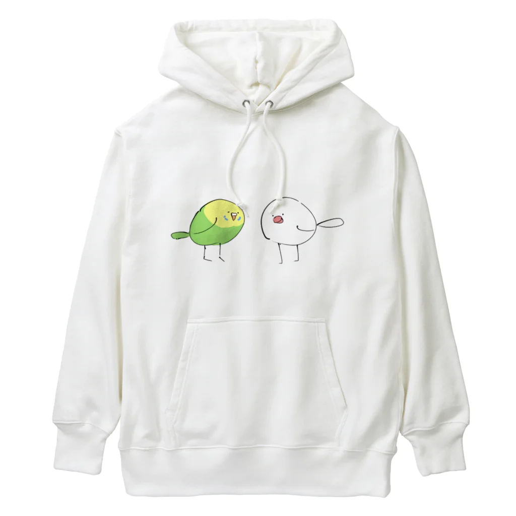 へーぜるなっつの丸くてゆるい文鳥とインコ Heavyweight Hoodie