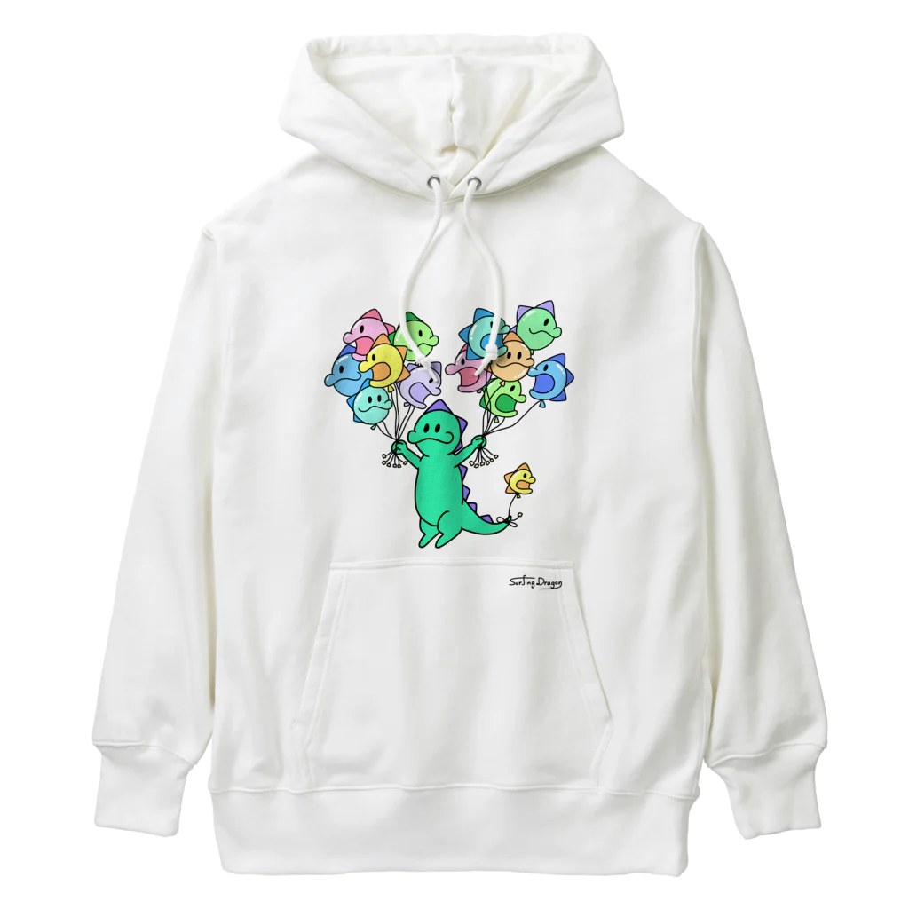 なみのりドラゴン🐉のドラゴン、浮いてみた。 Heavyweight Hoodie