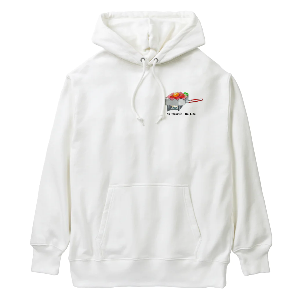 メスティンキャンパーの【No Messtin No Life】ローストビーフVer Heavyweight Hoodie