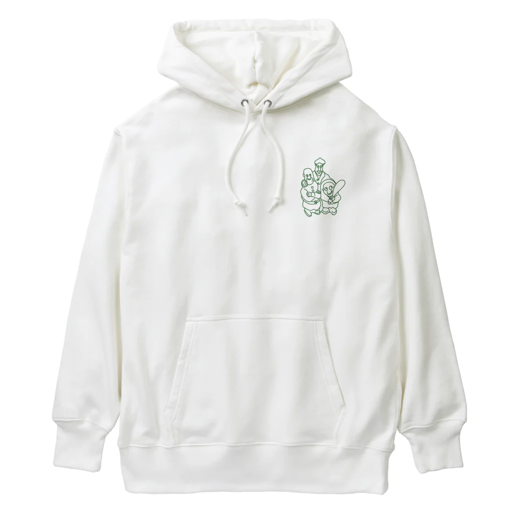 Sankozaka Catan Clubのカタンヤリタイ(盗賊)GREEN logo Heavyweight Hoodie