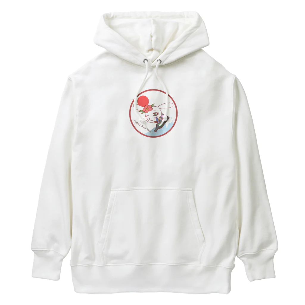 Rabbitflowerの♥らびこ♥お正月デザイン Heavyweight Hoodie