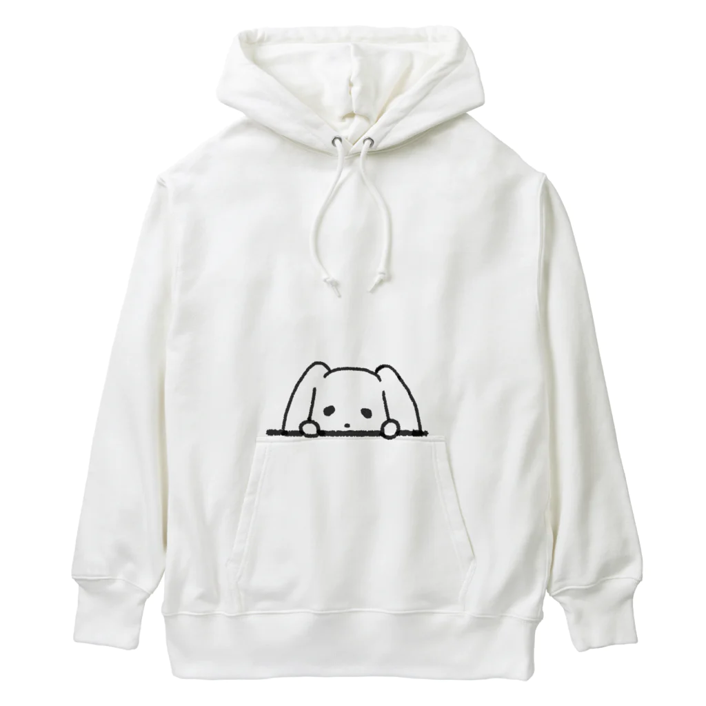 うきわさんのちらっとうさぎ Heavyweight Hoodie