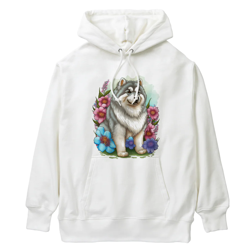 znbmsrrの花アラスカの子犬。 愛犬家のためのキュートなデザイン。 Heavyweight Hoodie