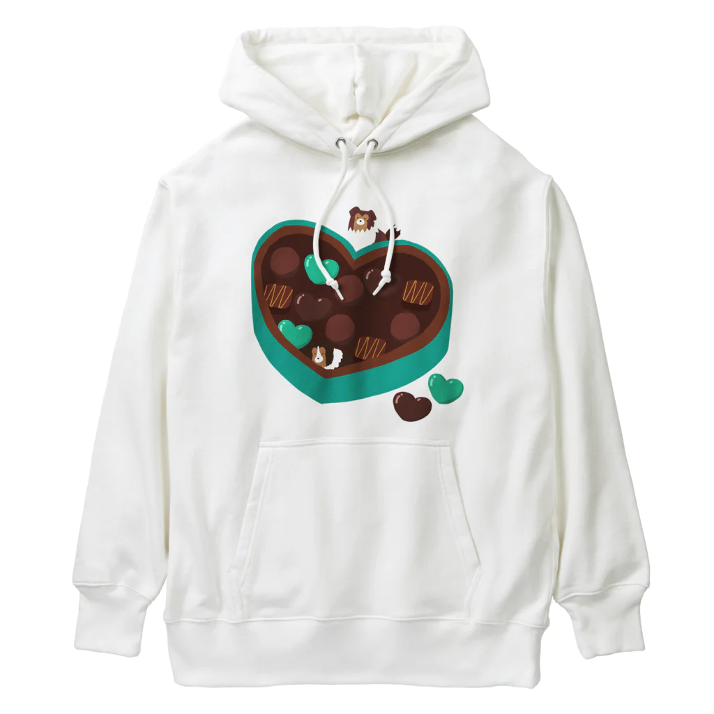 Kotetsu diary(SUZURI店)のシェルティ×チョコ(ミントカラー) Heavyweight Hoodie