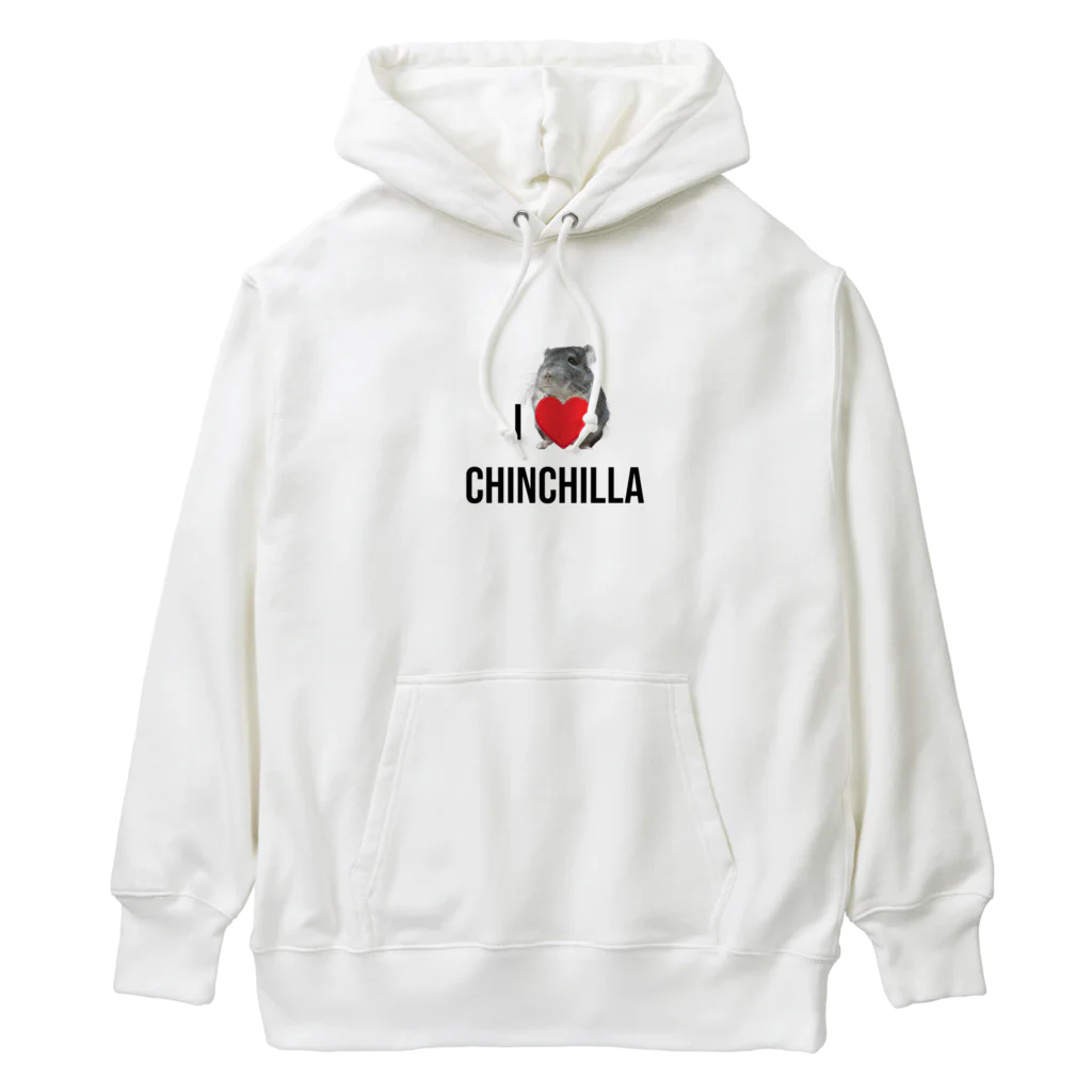 Beer ManiaのI ♥CHINCHILLA ヘビーウェイトパーカー