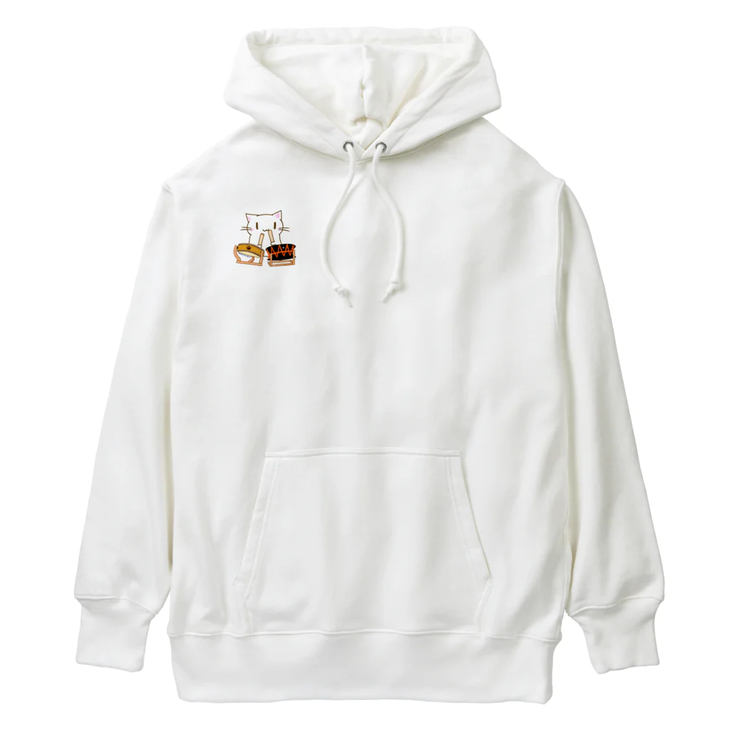 絵娯クリエイトのひのもとにゃんこ®️ 太鼓 / 雪ちゃん Heavyweight Hoodie