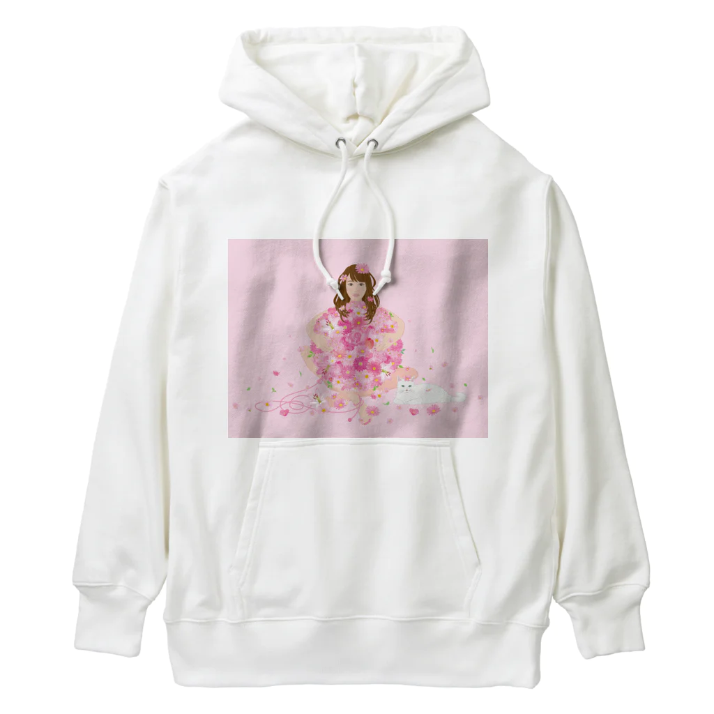 エコエコの花と猫 05 Heavyweight Hoodie