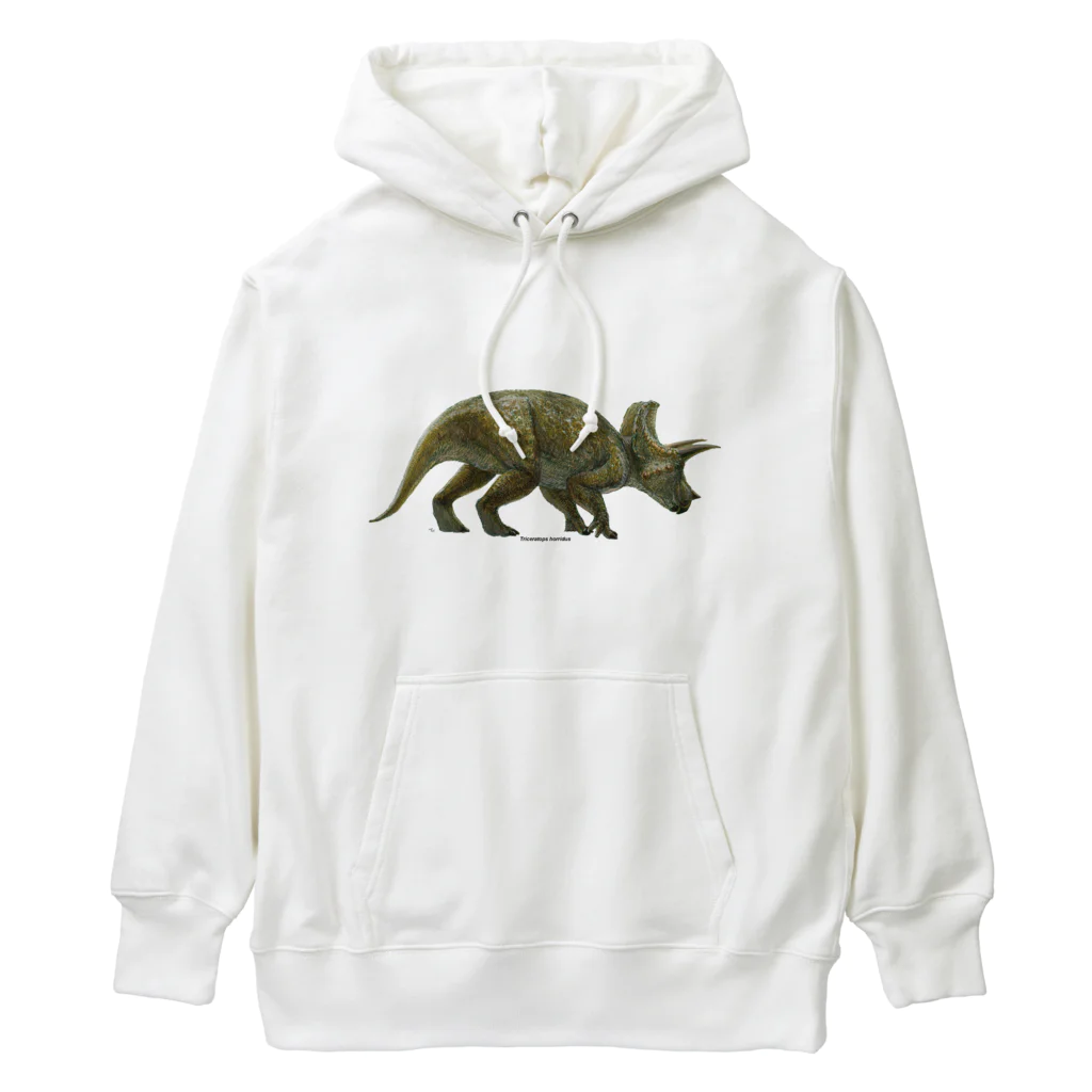 segasworksのTriceratops horridus(トリケラトプス ・ホリドゥス)着彩画 Heavyweight Hoodie