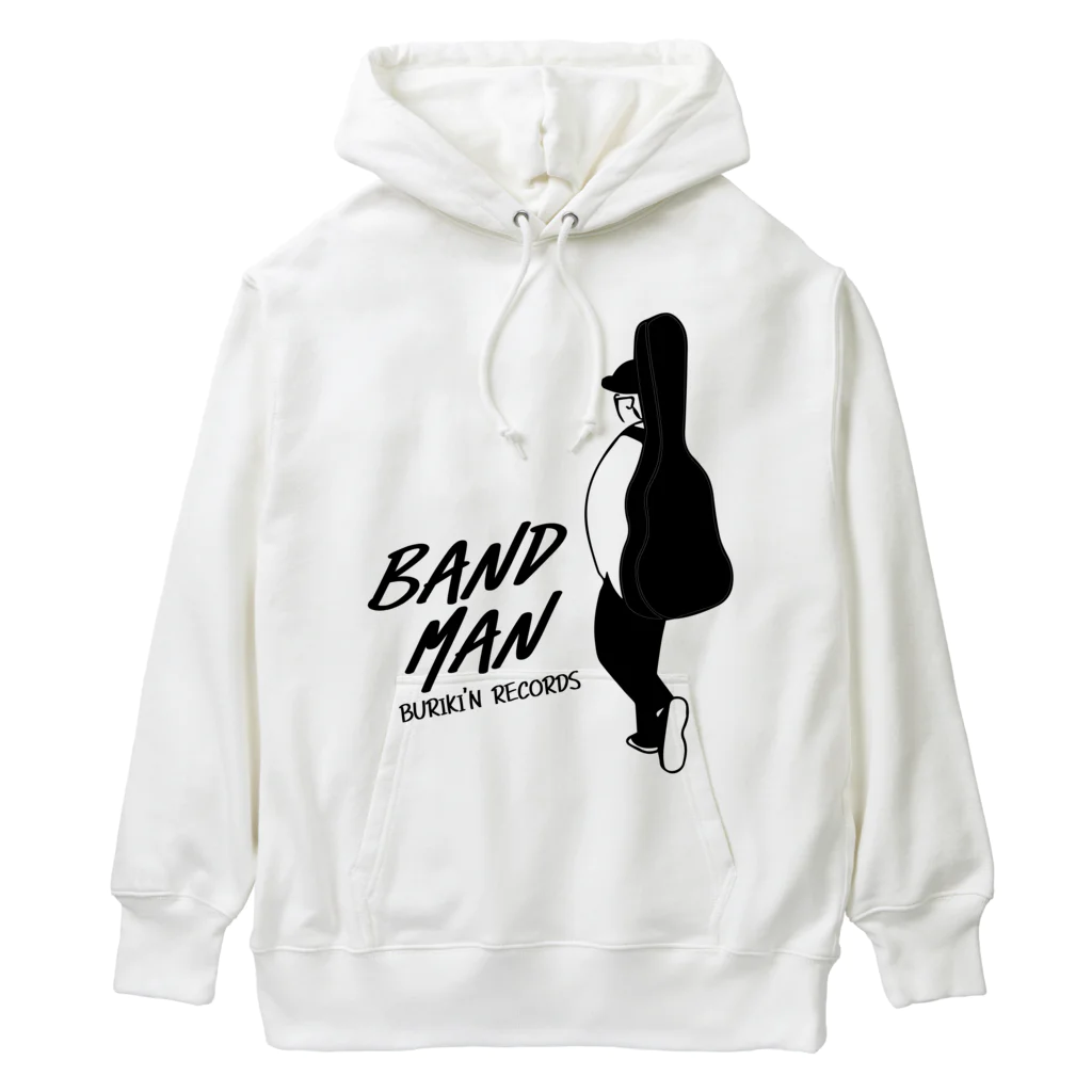 BURIKI'N RECORDSのBANDMAN(ロゴ黒) Heavyweight Hoodie