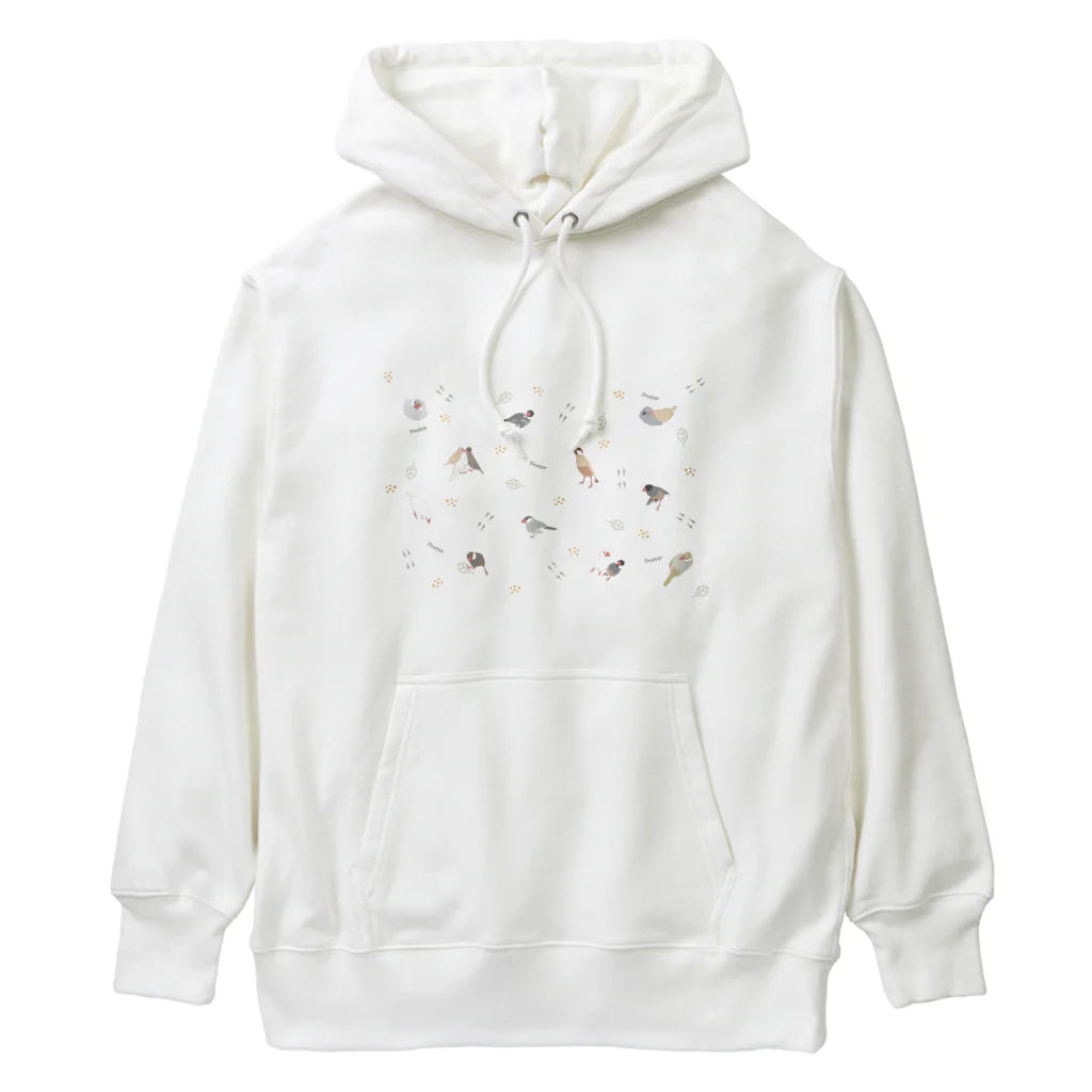 雛乃の文鳥グッズ屋さんの文鳥たちクリア Heavyweight Hoodie