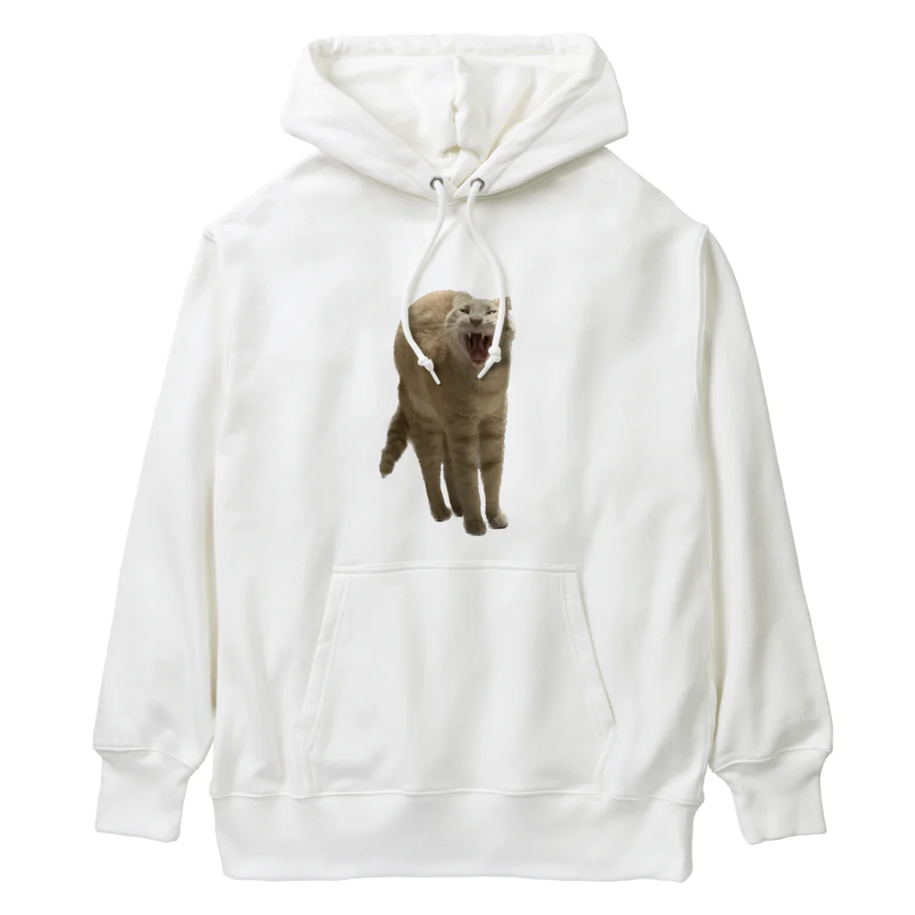 茶トラねこずのあくび猫のシロ Heavyweight Hoodie