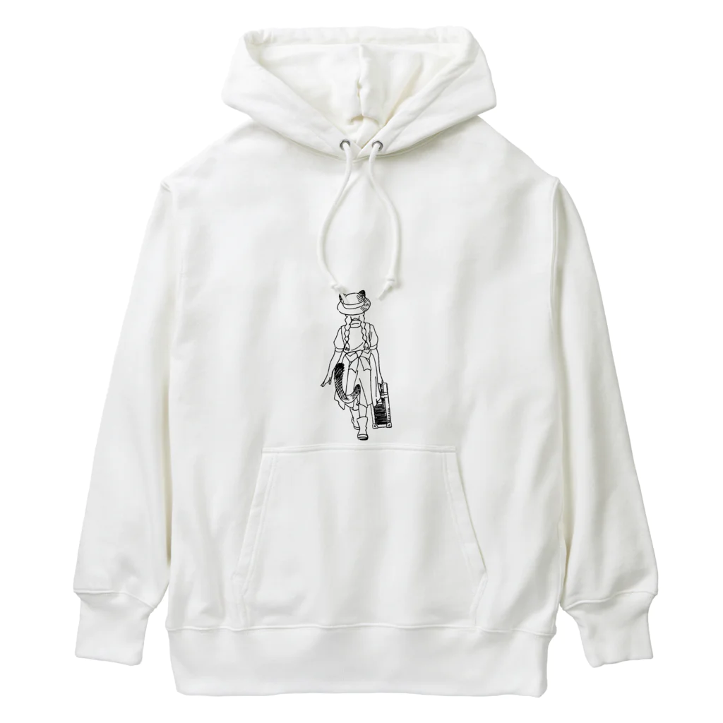 空想画学販売所の赤毛のネコ Heavyweight Hoodie