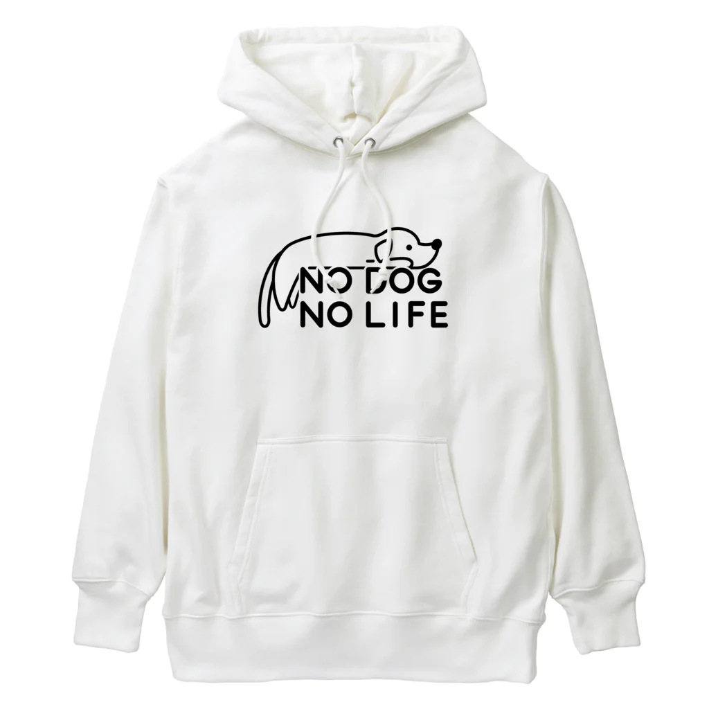 ぽぴーぴぽーのNO DOG NO LIFE  ヘビーウェイトパーカー