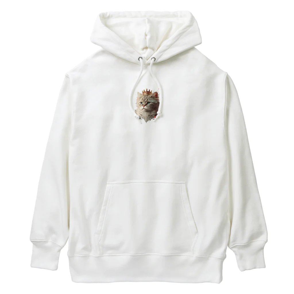 SuRa/AIイラストの王冠にゃんこ Heavyweight Hoodie