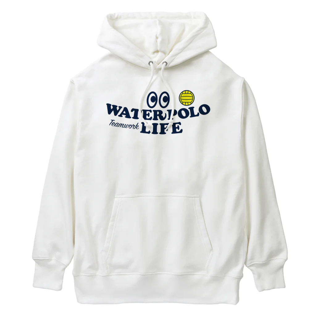 sports_tower スポーツタワーの水球・目玉・すいきゅう・WATER POLO・デザイン・Tシャツ・かっこいい・かわいい・男子・女子・ボール・スポーツ・巻き足・ハンドリング・出足・ドリブル・リターン・ワンタッチシュート・チームワーク Heavyweight Hoodie