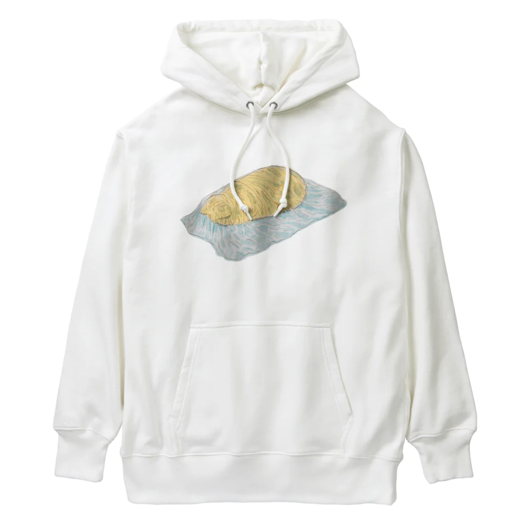 イエネコのビニールの下でごめん寝する茶トラ猫 Heavyweight Hoodie