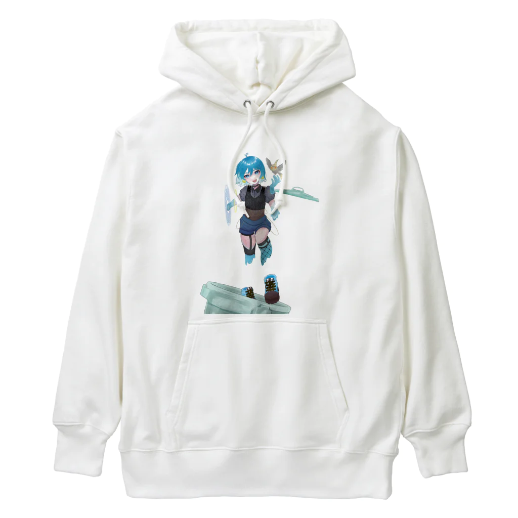 スライムバケツ店の有馬千草ママ冷音ちゃん（右手異空間B） Heavyweight Hoodie