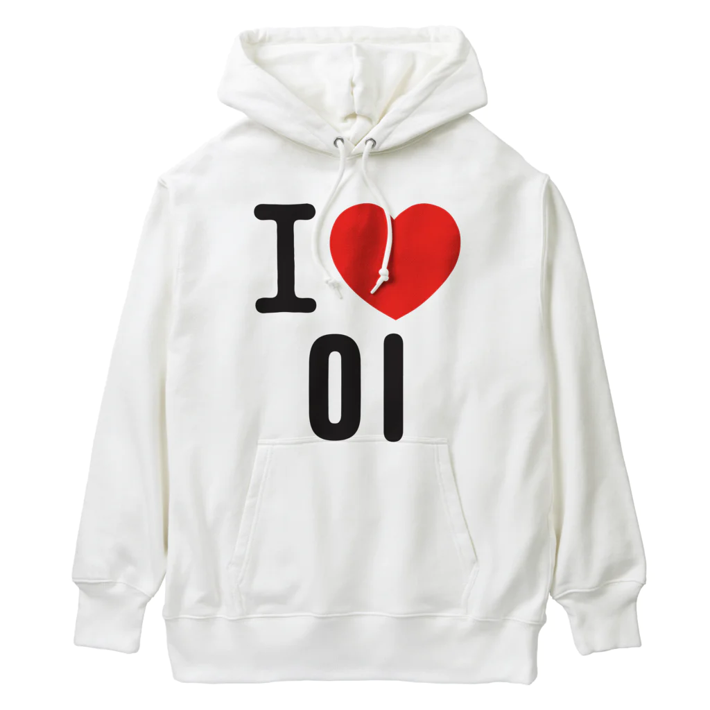 한글팝-ハングルポップ-HANGEUL POP-のI LOVE 이-I LOVE 李・イ- ロゴ Heavyweight Hoodie