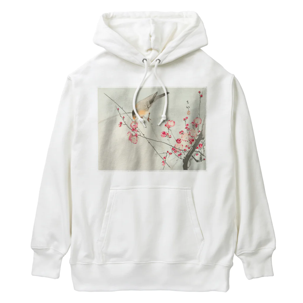 MUGEN ARTの小原古邨　梅に鶯　Ohara Koson / Songbird on blossom branch Heavyweight Hoodie