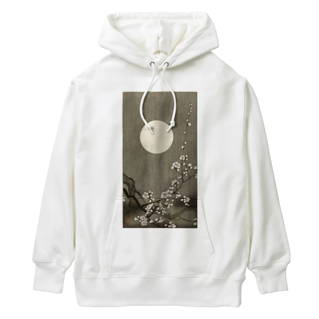 MUGEN ARTの小原古邨　満月に咲く梅の花　Ohara Koson / Blooming plum blossom at full moon  Heavyweight Hoodie