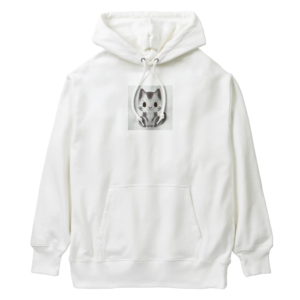 猫だらけ！のドット絵猫ちゃん Heavyweight Hoodie