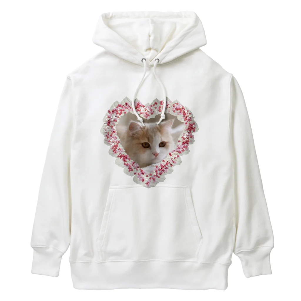 キャラメル色のメルちゃんのホイップクリーム猫ちゃん Heavyweight Hoodie