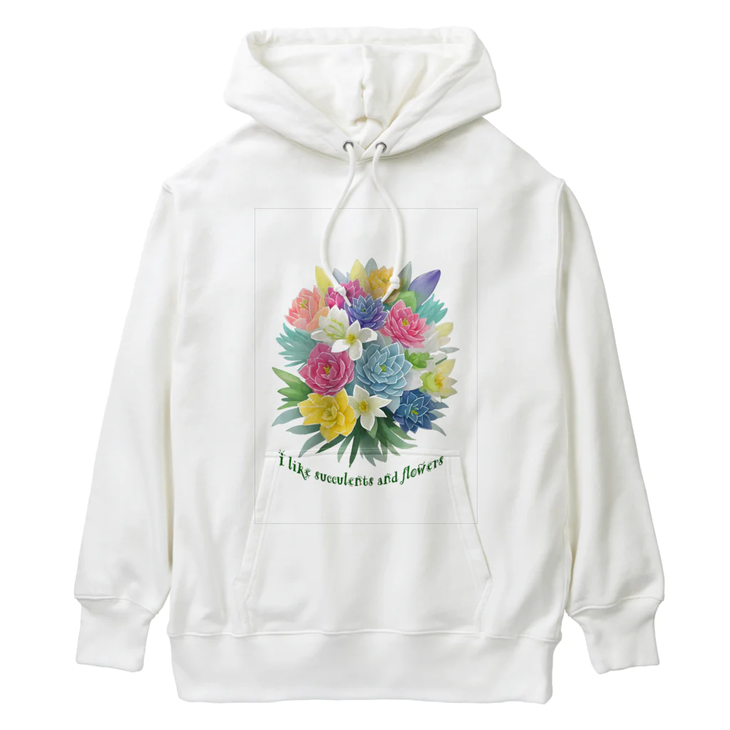 saayaan＠succulent_artistの多肉植物店のクールな女性店員　 Heavyweight Hoodie