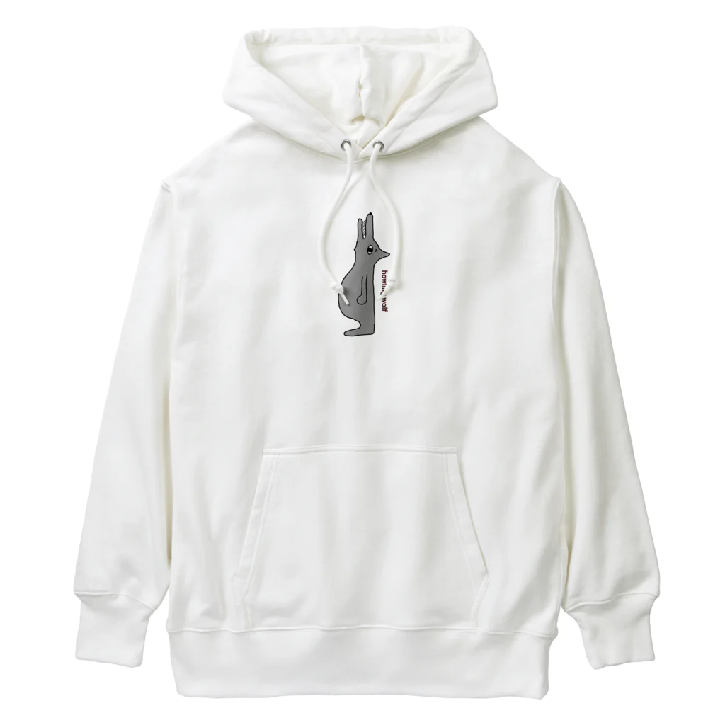 吠える動物の吠えるオオカミ Heavyweight Hoodie