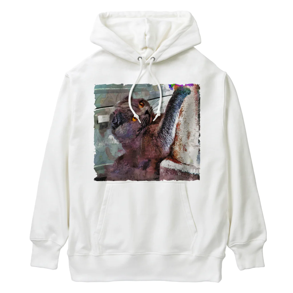 スタジオ ハリバットのI Love Cat 071 Heavyweight Hoodie