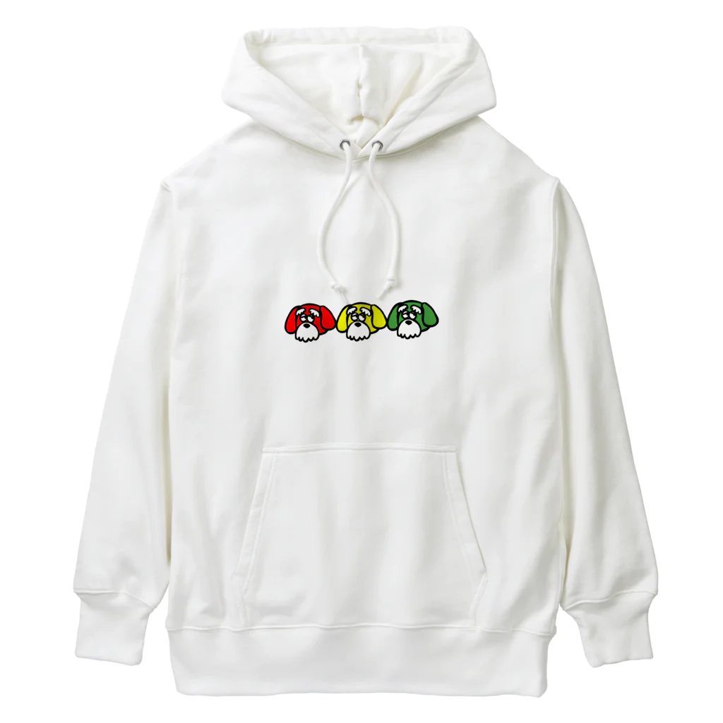 momoさんのイッヌ　ラスタカラー Heavyweight Hoodie