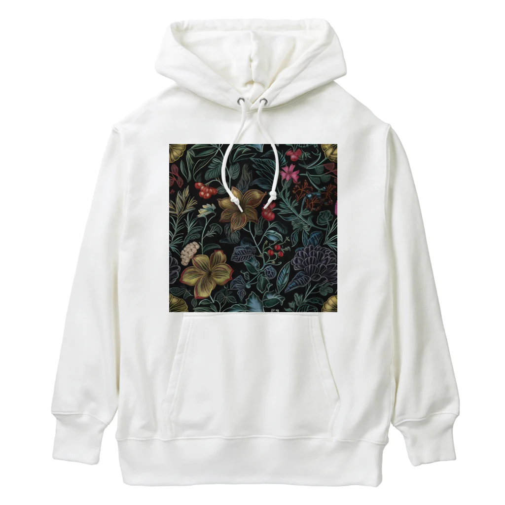 ひろのレトロな花模様 Heavyweight Hoodie