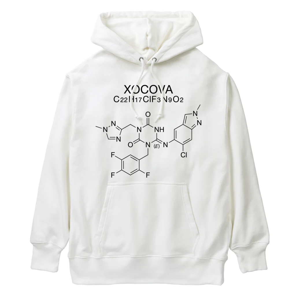 DRIPPEDのXOCOVA C22H17ClF3N9O2-ゾコーバ-(Ensitrelvir-エンシトレルビル-) Heavyweight Hoodie